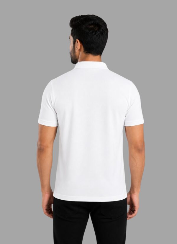 Men's Activewear Polo T-Shirt | Quick Dry Sports Polo | Moisture Wicking Gym Running Training Yoga Fitness Half Sleeve Performance Polo Tee | White