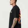 Mahakal Oversized T-Shirt for Men | Lord Shiva Trishul Back Print Black Tee | Loopknit 240 GSM Premium Cotton