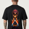 Mahakal Oversized T-Shirt for Men | Lord Shiva Trishul Back Print Black Tee | Loopknit 240 GSM Premium Cotton