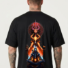 Mahakal Oversized T-Shirt for Men | Lord Shiva Trishul Back Print Black Tee | Loopknit 240 GSM Premium Cotton
