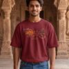 S2n6fMPF_Y3O7M2QREF_2026-04-29_2.jpg Mahakal Divine Graphic Oversized Maroon T-Shirt for Men & Women | Spiritual Lord Shiva Back Print | Premium 240 GSM Loopknit Cotton | Unisex Streetwear Devotional Design | Front Sanskrit Typography & Detailed Back Artwork