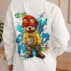 Just Cool Girl Oversized Sweatshirt – Women White Graphic Bear Streetwear | Fleece 300 GSM Premium Winter Sweatshirt