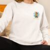 Just Cool Girl Oversized Sweatshirt – Women White Graphic Bear Streetwear | Fleece 300 GSM Premium Winter Sweatshirt