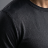 SHhRozNY_QSHQTLKDEN_2026-06-30_4-1.png Plain Black Round Neck T-Shirt | 180 GSM Mesh Knit | 100% Polyester | Stretchable Sports Wear