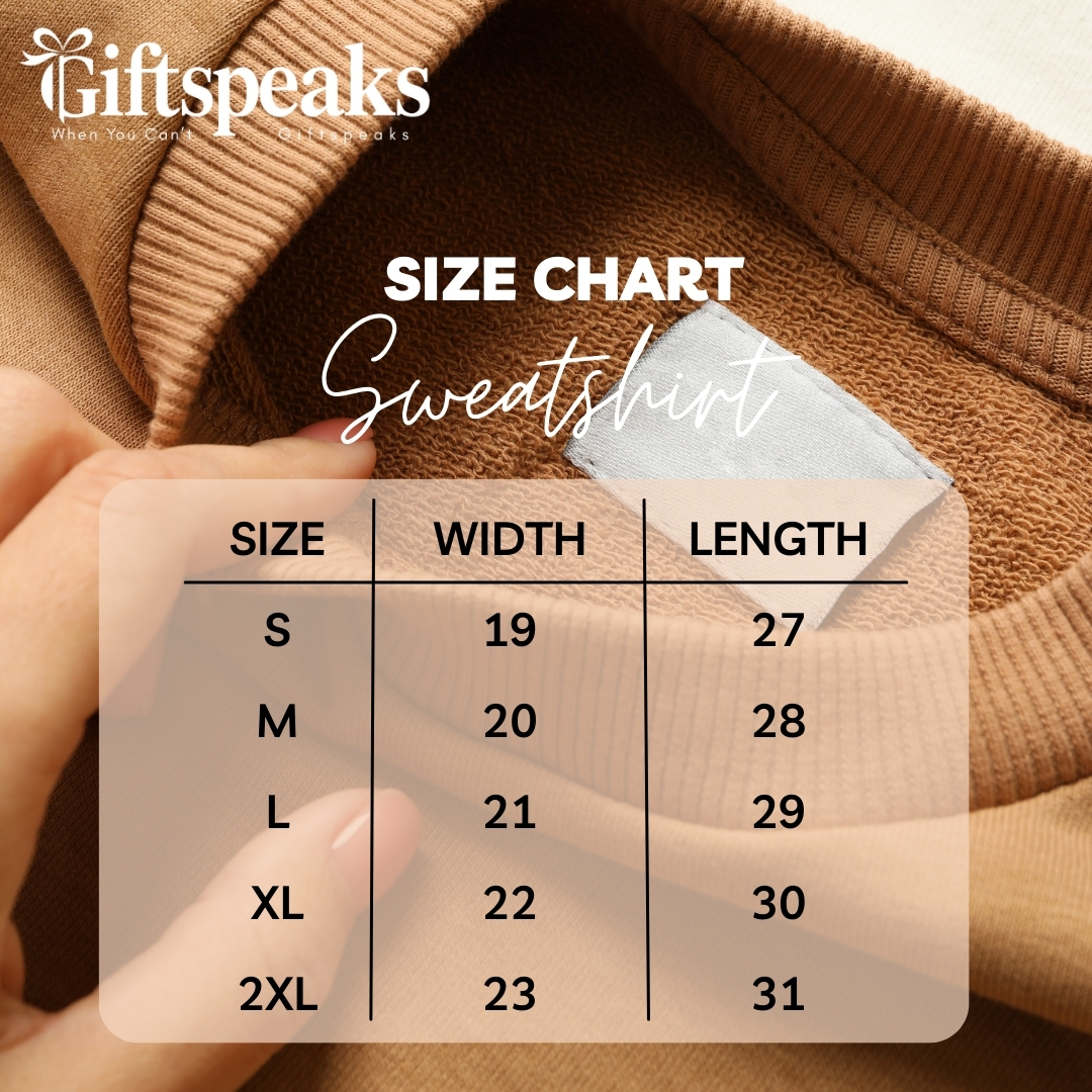 Sweatshirt Size Chart