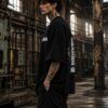 Untitled design (2).jpg Men's Oversized Black Printed T-Shirt | Wakanda Forever Graphic Back Print | Half Sleeve Round Neck | Premium Cotton Casual Streetwear