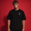 Men's Oversized Graphic Back Print T-Shirt |The Only Monster Inside Me| Statement Design, Streetwear Style Casual Cotton Tee for Men
