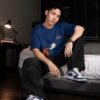 JAX Urban Smoke Oversized Navy Blue T-Shirt for Men | Pure Cotton 240 GSM | DTF Print