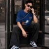 JAX Urban Smoke Oversized Navy Blue T-Shirt for Men | Pure Cotton 240 GSM | DTF Print