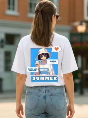 VwM1RfVw_CB22LGEY39_2026-05-25_1.jpg Summer Anime Oversized T-Shirt for Women | Cute Aesthetic Graphic Tee | Minimal Vacation Vibe Casual White Oversized Cotton Tshirt