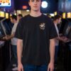 Men's Oversized Black Graphic T-Shirt | Chill & Ride Streetwear Back Print | Loopknit 240 GSM Premium Cotton Tee