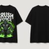 Mens Oversized Graphic T-Shirt | Gorilla Crush Force Print | Loopknit 240 GSM Heavyweight Streetwear Tee