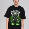 Mens Oversized Graphic T-Shirt | Gorilla Crush Force Print | Loopknit 240 GSM Heavyweight Streetwear Tee