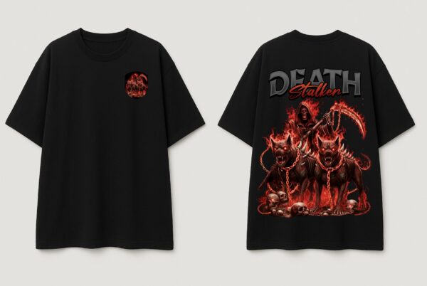WMFOB_Death_1768043684076_8hq4mnx3prv3z8m.jpg Death Stalker Oversized T-Shirt for Men | 240 GSM Loopknit Cotton | Gothic Skull Devil Back Print | Streetwear Oversized Tee – Giftspeaks