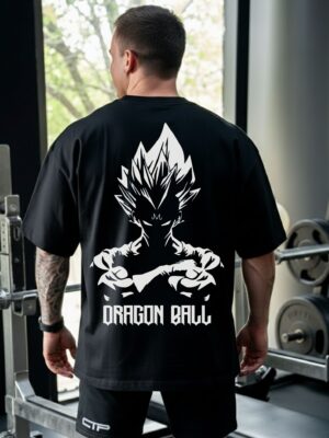 WMFOB_Dragon_Ball_1771569857927_6e60k2n6gvvicyx.jpg Men Oversized Black Anime Energy Warrior Graphic T-Shirt | Power Aura Back Print | Premium Loopknit Cotton 240 GSM | Streetwear Style Tee