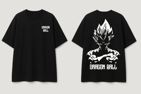 WMFOB_Dragon_Ball_1771573377747_gah2ibgwkfaw4yz.jpg Men Oversized Black Anime Energy Warrior Graphic T-Shirt | Power Aura Back Print | Premium Loopknit Cotton 240 GSM | Streetwear Style Tee