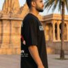 Gangster Evolution Oversized Black T-Shirt for Men | 240 GSM Premium Cotton | DTF Print Streetwear Tee