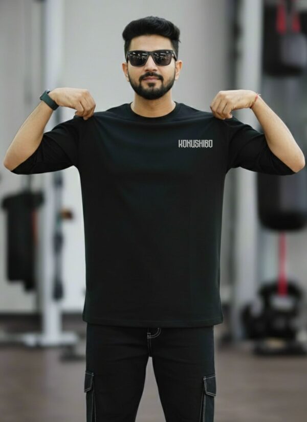 WMFOB_Kokushibo_1771568549555_xkz3b1ykhqdw9ve.jpg Mens Oversized Black Anime Warrior Graphic T-Shirt | Dark Manga Back Print | Premium Loopknit Cotton 240 GSM | Japanese Streetwear Style Tee