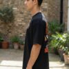 Mens Oversized Black Skull Biker Graphic T-Shirt | Las Vegas Sin City Back Print | Premium Loopknit Cotton 240 GSM | Bold Streetwear Statement Tee