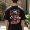 Mens Oversized Black Skull Biker Graphic T-Shirt | Las Vegas Sin City Back Print | Premium Loopknit Cotton 240 GSM | Bold Streetwear Statement Tee