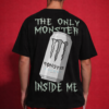 Men's Oversized Graphic Back Print T-Shirt |The Only Monster Inside Me| Statement Design, Streetwear Style Casual Cotton Tee for Men