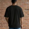 Music Player Headphone Graphic Printed Black Oversized T Shirt for Men | Minimal Music Lover Design | Round Neck Streetwear Oversized T-Shirt GiftSpeaks