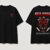 Men’s Oversized Black Red Rage T-Shirt – Loopknit Cotton 240 GSM Streetwear Fit