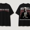 Men’s Oversized Black Smoking Kills T-Shirt – Loopknit Cotton 240 GSM Streetwear Fit