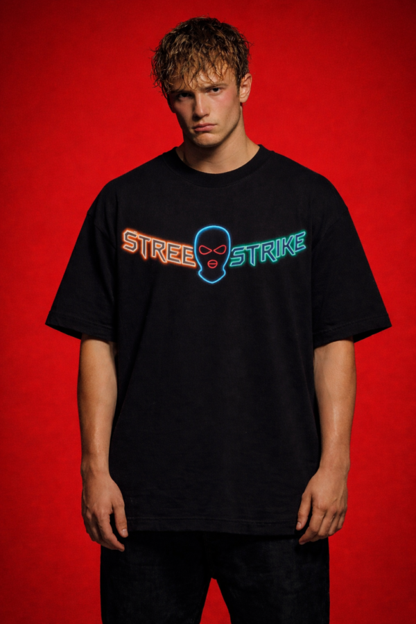 WMFOB_Street_Strike_1772781823505_ivg2f2v2y831gf0.png Men's Oversized Street Strike Graphic Back Print T-Shirt | Urban Shadow Streetwear Design, Bold Back Graphic Casual Oversized T-Shirt for Men