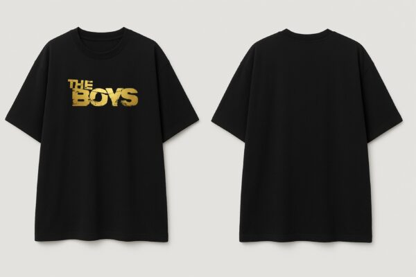 WMFOB_The_Boy_1768043657586_citmqeufrb3ha7q.jpg The Boys Oversized Black T-Shirt | Minimal Street Style Loopknit Cotton Tee 240 GSM