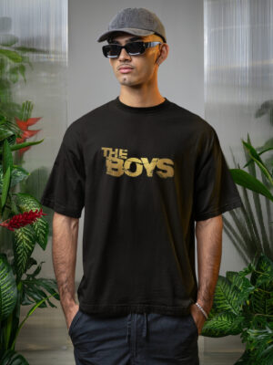 WMFOB_The_Boy_1768043683636_101844k39r6an6t.jpg The Boys Oversized Black T-Shirt | Minimal Street Style Loopknit Cotton Tee 240 GSM