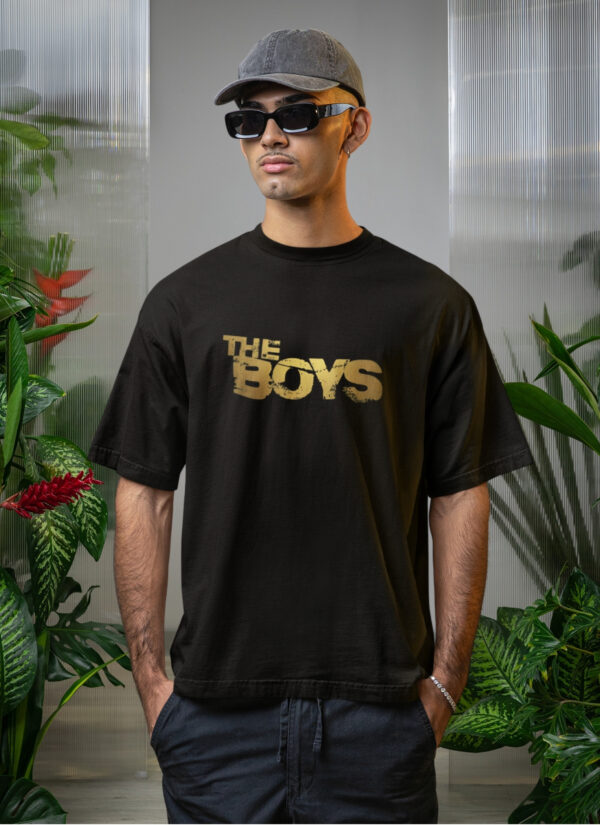 WMFOB_The_Boy_1768043683636_101844k39r6an6t.jpg The Boys Oversized Black T-Shirt | Minimal Street Style Loopknit Cotton Tee 240 GSM