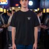 Trust No One Oversized Men T-Shirt | Minimal Chest Print | Black
