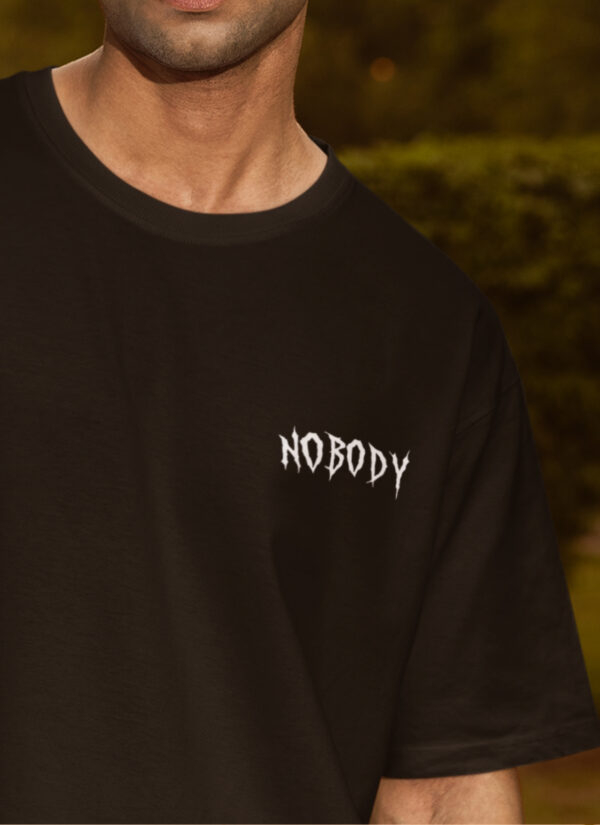 WMFOB_Trust_Nobody_1768043706737_awlcrdmrgtvqp9n.jpg Black Oversized Streetwear T-Shirt for Men | Trust Nobody Graphic Back Print | Loopknit Cotton 240 GSM
