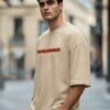 Men Oversized Graphic T-Shirt | Shadows Embrace Back Print | Loopknit 240 GSM Heavyweight Streetwear Tee