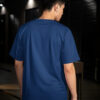 JAX Urban Smoke Oversized Navy Blue T-Shirt for Men | Pure Cotton 240 GSM | DTF Print