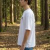 BYAKKO Oversized Men T-Shirt | Lion & Eagle Symbolic Back Print | White