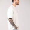 Mens Oversized White Graphic Printed T-Shirt | Gothic Cross Back Print | Premium Loopknit Cotton 240 GSM | Streetwear Urban Casual Tee