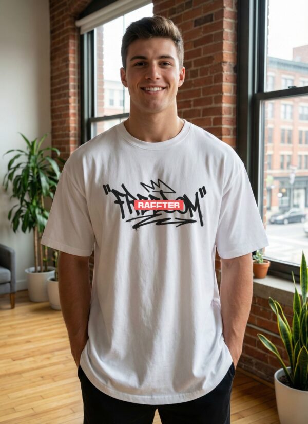WMFOW_Freedom_Raffter_1771569492225_iifh7afweomwmgd.jpg Men Freedom Graphic Oversized T-Shirt | Urban Streetwear Cotton Tee | Raffter Edition