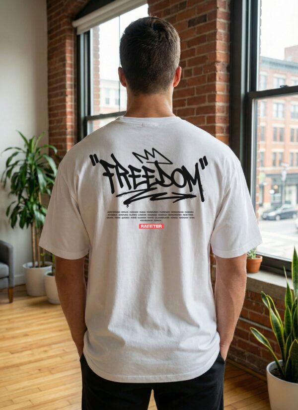 WMFOW_Freedom_Raffter_1771569567669_j9x0iaza1hqlw70.jpg Men Freedom Graphic Oversized T-Shirt | Urban Streetwear Cotton Tee | Raffter Edition