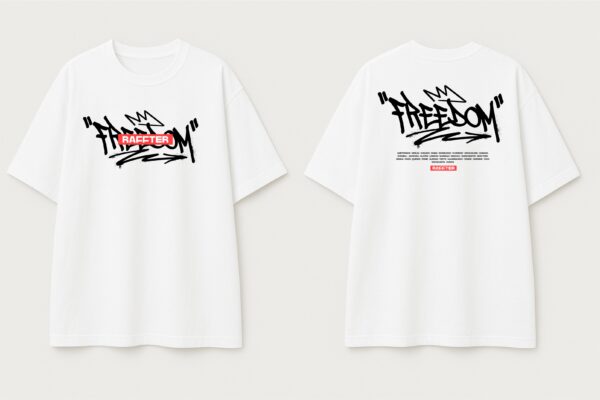 WMFOW_Freedom_Raffter_1771571853797_o9u3vpo721spe3s.jpg Men Freedom Graphic Oversized T-Shirt | Urban Streetwear Cotton Tee | Raffter Edition