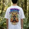 Just Money Oversized Men T-Shirt | Bear Cash Graphic Back Print | White