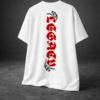 Men's Oversized White Graphic Printed T-Shirt | Gothic Text Back Print | Streetwear Casual Cotton Tee