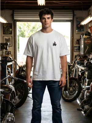 WMFOW_Motorcycle_1770960048164_6nnjwv5webgrcaj.jpg Motorcycle Freedom Oversized Mens T-Shirt | Biker Graphic Back Print | White
