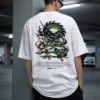 Mens Samurai Warrior Graphic Oversized T-Shirt | Anime Inspired Back Print | Premium Loopknit 240 GSM Cotton | Relaxed Streetwear Fit