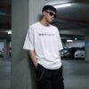 Mens Samurai Warrior Graphic Oversized T-Shirt | Anime Inspired Back Print | Premium Loopknit 240 GSM Cotton | Relaxed Streetwear Fit