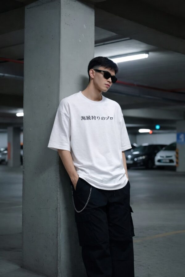 Mens Samurai Warrior Graphic Oversized T-Shirt | Anime Inspired Back Print | Premium Loopknit 240 GSM Cotton | Relaxed Streetwear Fit