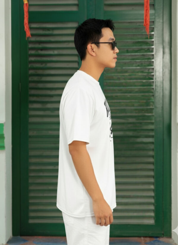 Reality Is Not Real Oversized White T-Shirt | 240 GSM Loopknit Cotton DTF Print Casual Streetwear Tee