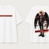 Shadows Embrace Men Oversized T-Shirt | Rebel Soul Graphic Back Print | White
