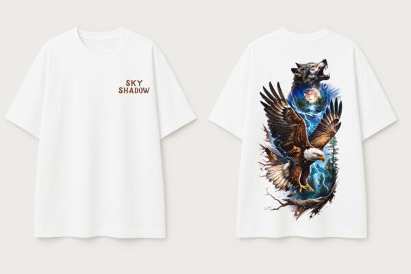 WMFOW_Sky_Shadow_1770987281239_1r37fujsespfwk0.jpg Men Oversized Graphic T-Shirt | Sky Shadow Eagle & Wolf Back Print | Loopknit 240 GSM Heavyweight Streetwear Tee
